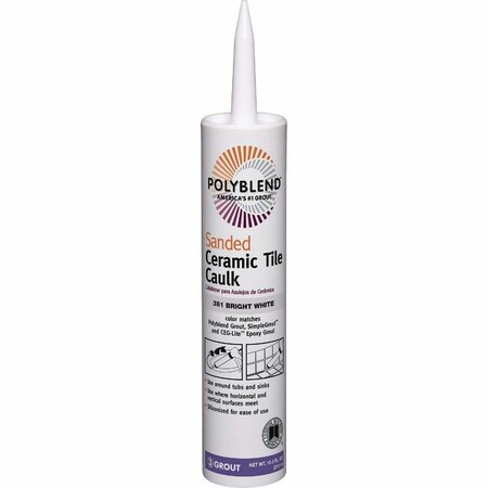 Vortex 10.5 oz Bright White Sanded Polyblend Ceramic Tile Caulk VO3861824
